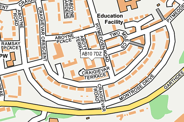 AB10 7DZ map - OS OpenMap – Local (Ordnance Survey) AB10 7DZ map - OS OpenMap – Local (Ordnance Survey)