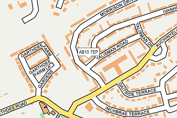 AB10 7EP map - OS OpenMap – Local (Ordnance Survey)