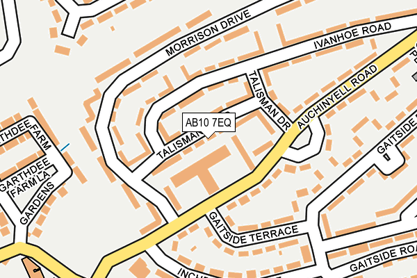 AB10 7EQ map - OS OpenMap – Local (Ordnance Survey) AB10 7EQ map - OS OpenMap – Local (Ordnance Survey)