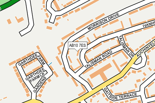 AB10 7ES map - OS OpenMap – Local (Ordnance Survey) AB10 7ES map - OS OpenMap – Local (Ordnance Survey)