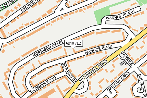 AB10 7EZ map - OS OpenMap – Local (Ordnance Survey) AB10 7EZ map - OS OpenMap – Local (Ordnance Survey)