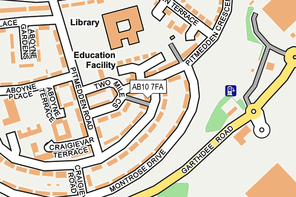 AB10 7FA map - OS OpenMap – Local (Ordnance Survey) AB10 7FA map - OS OpenMap – Local (Ordnance Survey)