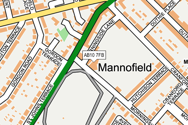 AB10 7FB map - OS OpenMap – Local (Ordnance Survey)