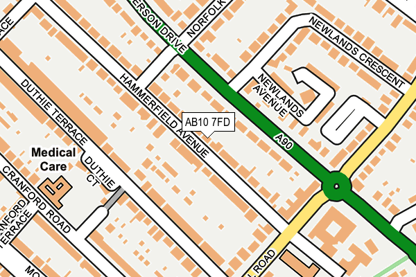 AB10 7FD map - OS OpenMap – Local (Ordnance Survey) AB10 7FD map - OS OpenMap – Local (Ordnance Survey)