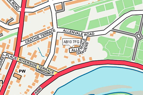AB10 7FG map - OS OpenMap – Local (Ordnance Survey) AB10 7FG map - OS OpenMap – Local (Ordnance Survey)