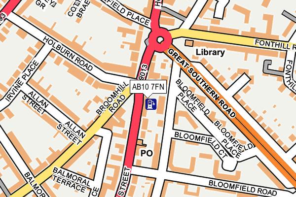 AB10 7FN map - OS OpenMap – Local (Ordnance Survey) AB10 7FN map - OS OpenMap – Local (Ordnance Survey)