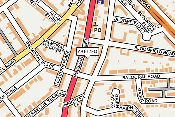 AB10 7FQ map - OS OpenMap – Local (Ordnance Survey) AB10 7FQ map - OS OpenMap – Local (Ordnance Survey)