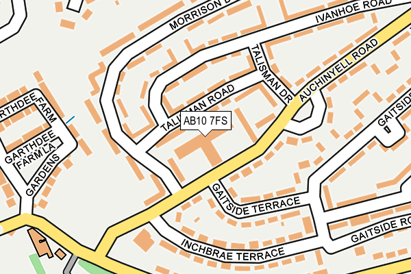 AB10 7FS map - OS OpenMap – Local (Ordnance Survey) AB10 7FS map - OS OpenMap – Local (Ordnance Survey)