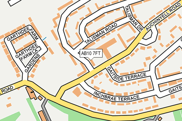 AB10 7FT map - OS OpenMap – Local (Ordnance Survey) AB10 7FT map - OS OpenMap – Local (Ordnance Survey)