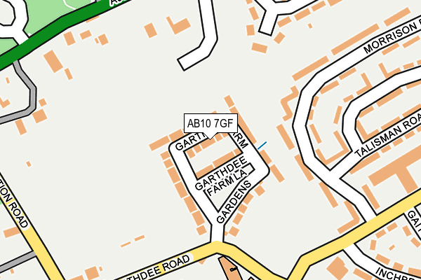 AB10 7GF map - OS OpenMap – Local (Ordnance Survey) AB10 7GF map - OS OpenMap – Local (Ordnance Survey)