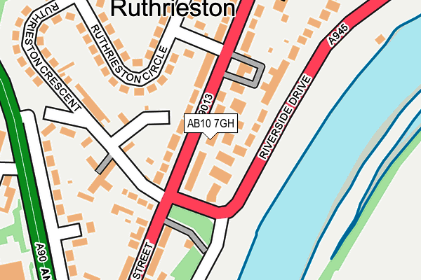 AB10 7GH map - OS OpenMap – Local (Ordnance Survey) AB10 7GH map - OS OpenMap – Local (Ordnance Survey)