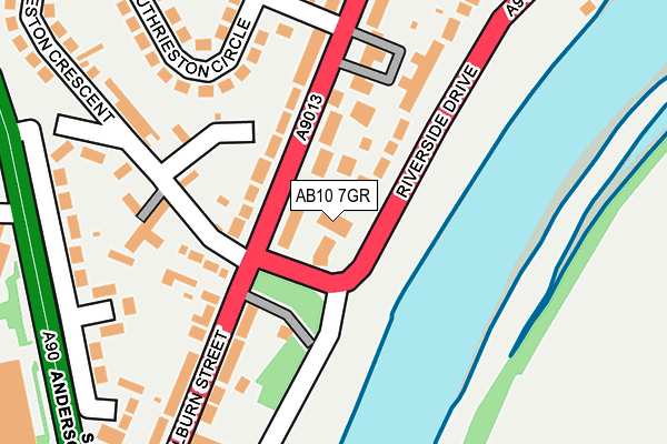 AB10 7GR map - OS OpenMap – Local (Ordnance Survey) AB10 7GR map - OS OpenMap – Local (Ordnance Survey)