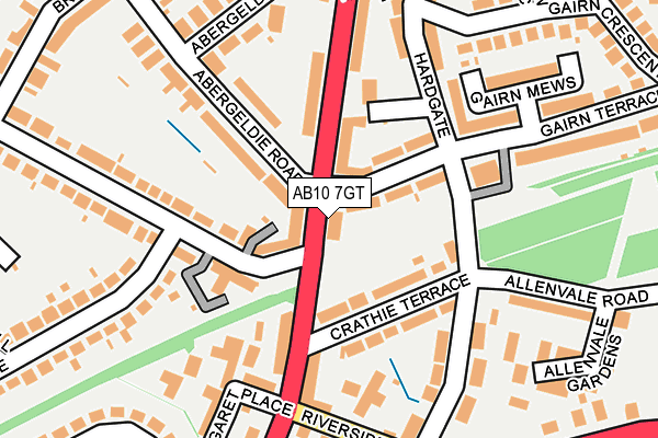 AB10 7GT map - OS OpenMap – Local (Ordnance Survey) AB10 7GT map - OS OpenMap – Local (Ordnance Survey)