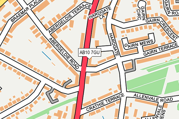 AB10 7GU map - OS OpenMap – Local (Ordnance Survey) AB10 7GU map - OS OpenMap – Local (Ordnance Survey)