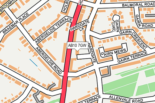 AB10 7GW map - OS OpenMap – Local (Ordnance Survey) AB10 7GW map - OS OpenMap – Local (Ordnance Survey)