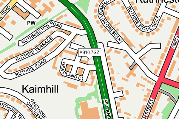 AB10 7GZ map - OS OpenMap – Local (Ordnance Survey) AB10 7GZ map - OS OpenMap – Local (Ordnance Survey)