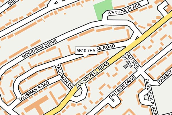 AB10 7HA map - OS OpenMap – Local (Ordnance Survey)