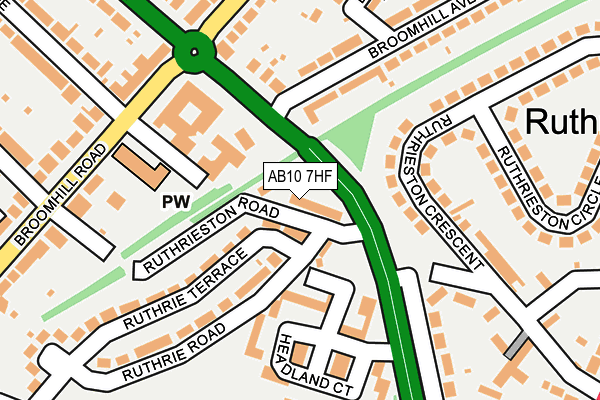 AB10 7HF map - OS OpenMap – Local (Ordnance Survey)