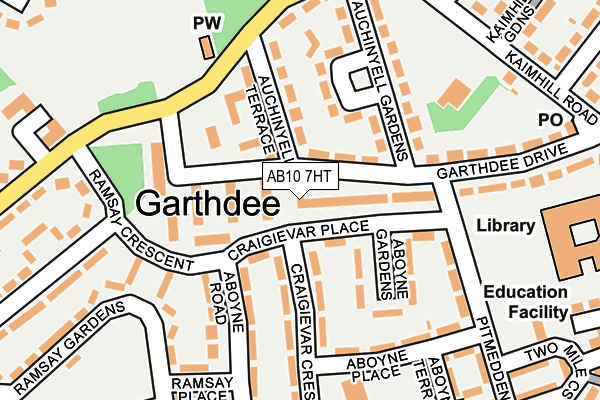 AB10 7HT map - OS OpenMap – Local (Ordnance Survey) AB10 7HT map - OS OpenMap – Local (Ordnance Survey)