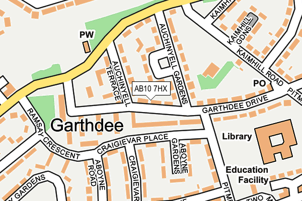 AB10 7HX map - OS OpenMap – Local (Ordnance Survey) AB10 7HX map - OS OpenMap – Local (Ordnance Survey)