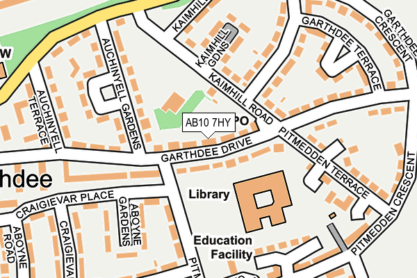 AB10 7HY map - OS OpenMap – Local (Ordnance Survey) AB10 7HY map - OS OpenMap – Local (Ordnance Survey)
