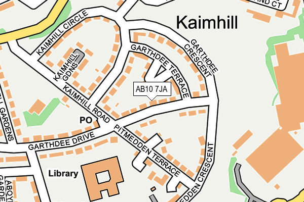 AB10 7JA map - OS OpenMap – Local (Ordnance Survey) AB10 7JA map - OS OpenMap – Local (Ordnance Survey)