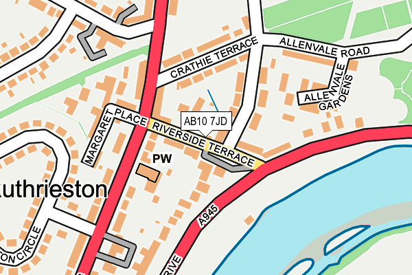 AB10 7JD map - OS OpenMap – Local (Ordnance Survey) AB10 7JD map - OS OpenMap – Local (Ordnance Survey)