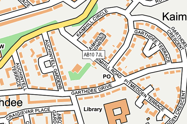 AB10 7JL map - OS OpenMap – Local (Ordnance Survey) AB10 7JL map - OS OpenMap – Local (Ordnance Survey)