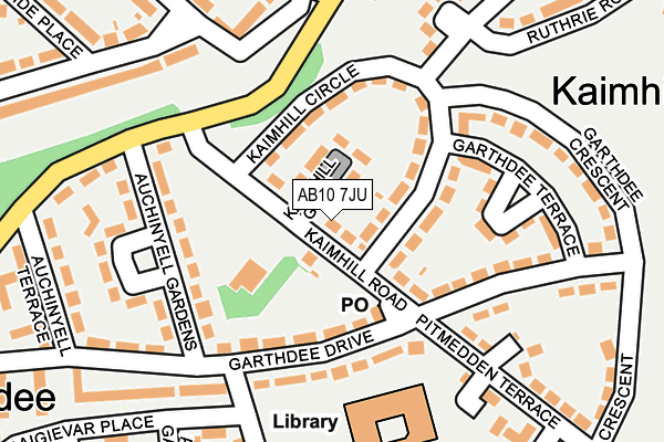 AB10 7JU map - OS OpenMap – Local (Ordnance Survey) AB10 7JU map - OS OpenMap – Local (Ordnance Survey)