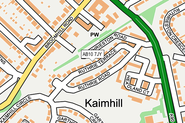 AB10 7JY map - OS OpenMap – Local (Ordnance Survey) AB10 7JY map - OS OpenMap – Local (Ordnance Survey)
