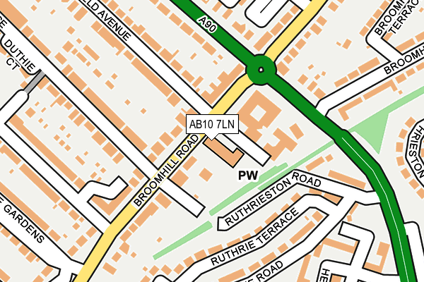 AB10 7LN map - OS OpenMap – Local (Ordnance Survey) AB10 7LN map - OS OpenMap – Local (Ordnance Survey)