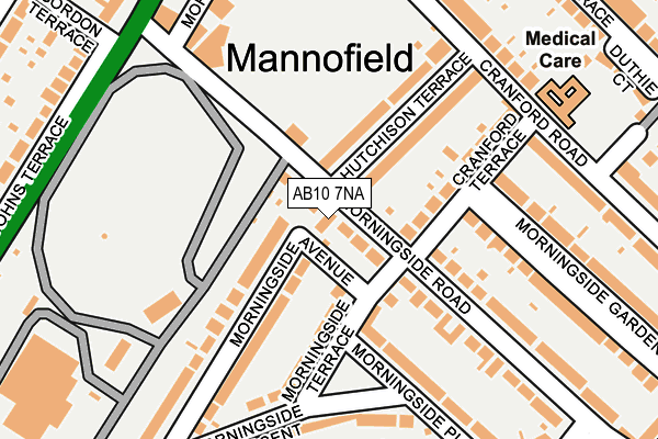 AB10 7NA map - OS OpenMap – Local (Ordnance Survey) AB10 7NA map - OS OpenMap – Local (Ordnance Survey)