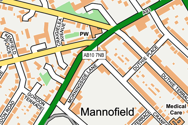 AB10 7NB map - OS OpenMap – Local (Ordnance Survey) AB10 7NB map - OS OpenMap – Local (Ordnance Survey)