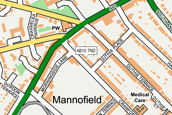 AB10 7ND map - OS OpenMap – Local (Ordnance Survey) AB10 7ND map - OS OpenMap – Local (Ordnance Survey)