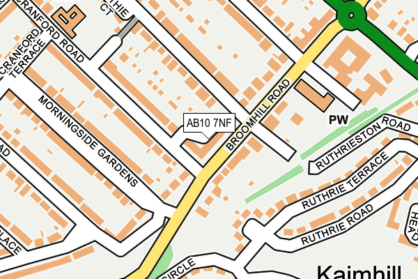 AB10 7NF map - OS OpenMap – Local (Ordnance Survey) AB10 7NF map - OS OpenMap – Local (Ordnance Survey)