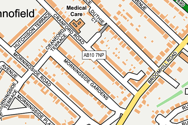 AB10 7NP map - OS OpenMap – Local (Ordnance Survey) AB10 7NP map - OS OpenMap – Local (Ordnance Survey)