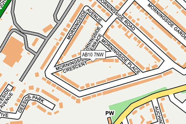AB10 7NW map - OS OpenMap – Local (Ordnance Survey) AB10 7NW map - OS OpenMap – Local (Ordnance Survey)