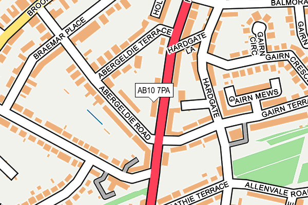 AB10 7PA map - OS OpenMap – Local (Ordnance Survey) AB10 7PA map - OS OpenMap – Local (Ordnance Survey)