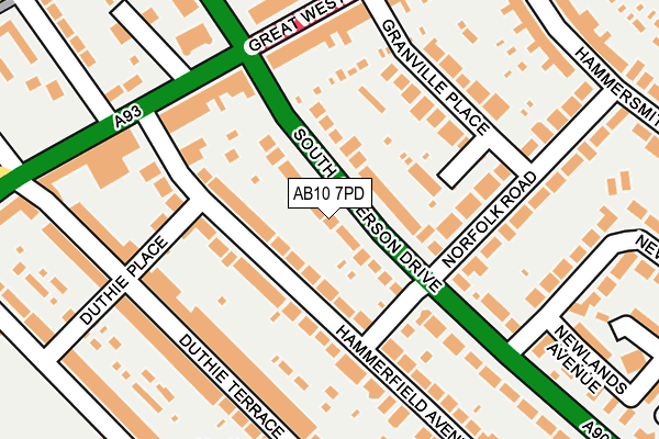 AB10 7PD map - OS OpenMap – Local (Ordnance Survey) AB10 7PD map - OS OpenMap – Local (Ordnance Survey)