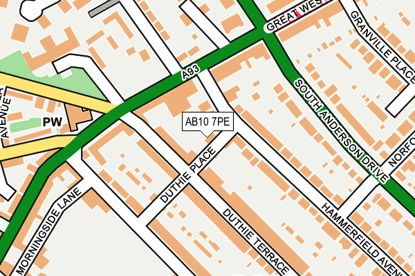 AB10 7PE map - OS OpenMap – Local (Ordnance Survey) AB10 7PE map - OS OpenMap – Local (Ordnance Survey)