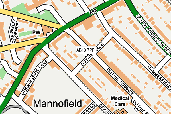 AB10 7PF map - OS OpenMap – Local (Ordnance Survey) AB10 7PF map - OS OpenMap – Local (Ordnance Survey)