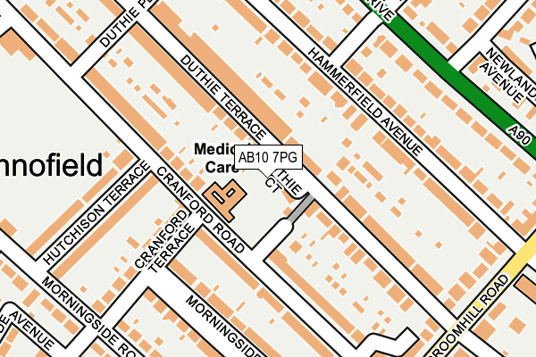 AB10 7PG map - OS OpenMap – Local (Ordnance Survey) AB10 7PG map - OS OpenMap – Local (Ordnance Survey)