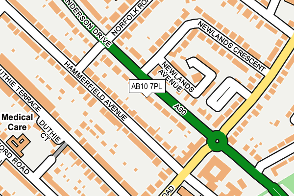AB10 7PL map - OS OpenMap – Local (Ordnance Survey) AB10 7PL map - OS OpenMap – Local (Ordnance Survey)