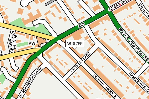AB10 7PP map - OS OpenMap – Local (Ordnance Survey) AB10 7PP map - OS OpenMap – Local (Ordnance Survey)