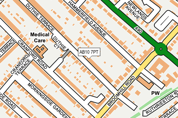 AB10 7PT map - OS OpenMap – Local (Ordnance Survey) AB10 7PT map - OS OpenMap – Local (Ordnance Survey)