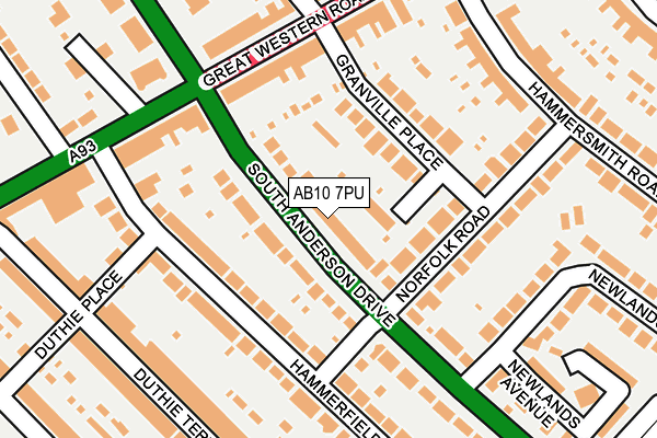 AB10 7PU map - OS OpenMap – Local (Ordnance Survey) AB10 7PU map - OS OpenMap – Local (Ordnance Survey)