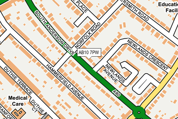 AB10 7PW map - OS OpenMap – Local (Ordnance Survey) AB10 7PW map - OS OpenMap – Local (Ordnance Survey)