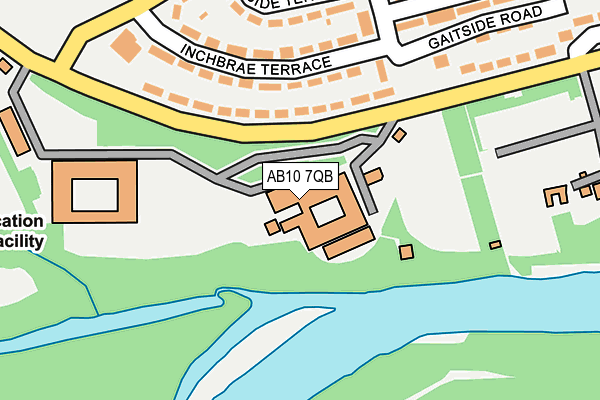 AB10 7QB map - OS OpenMap – Local (Ordnance Survey)