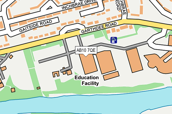AB10 7QE map - OS OpenMap – Local (Ordnance Survey) AB10 7QE map - OS OpenMap – Local (Ordnance Survey)