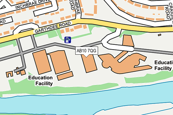 AB10 7QG map - OS OpenMap – Local (Ordnance Survey)